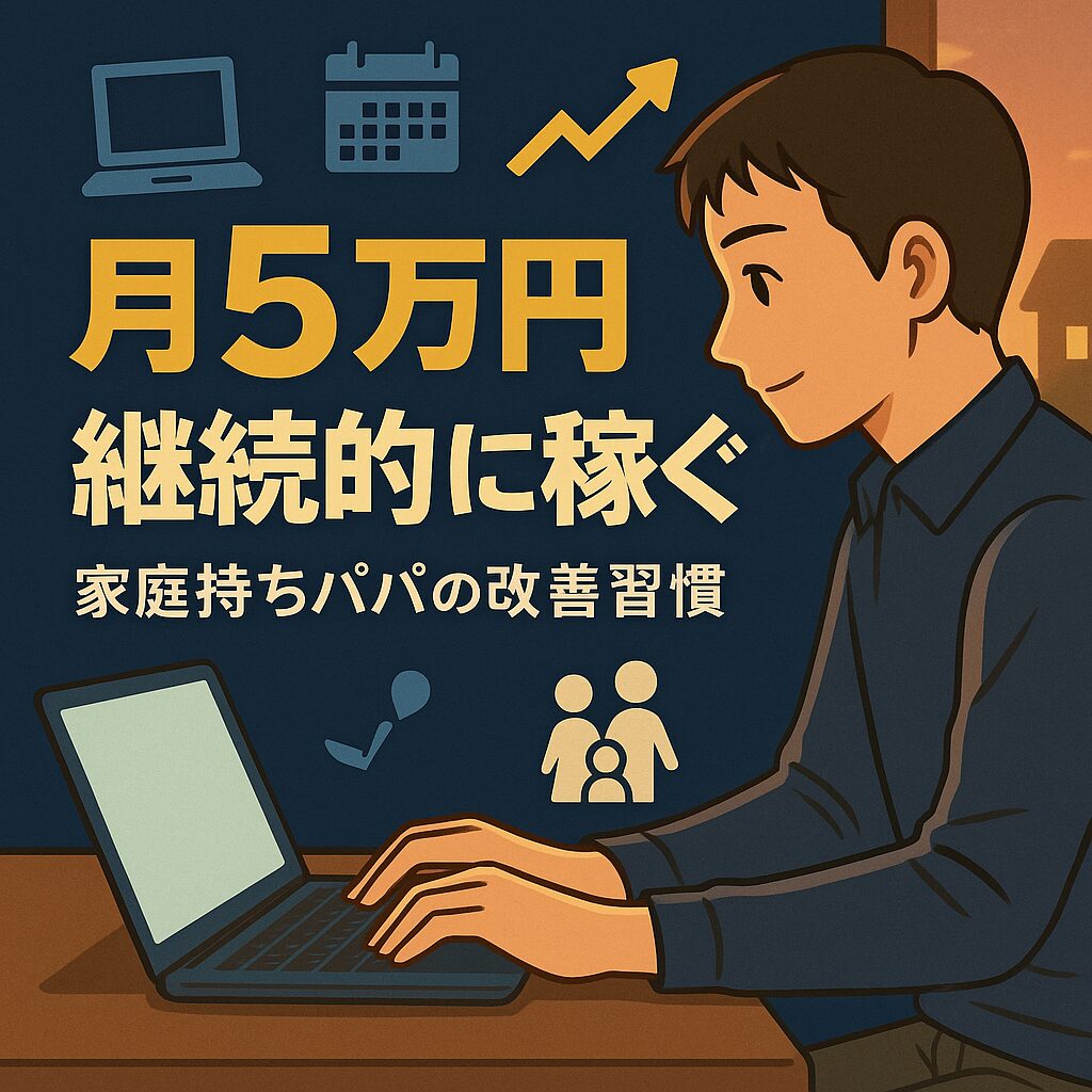 【収益安定化の壁】家庭持ちパパが月5万円→“継続的に稼ぐ”ために変えた習慣と行動全公開