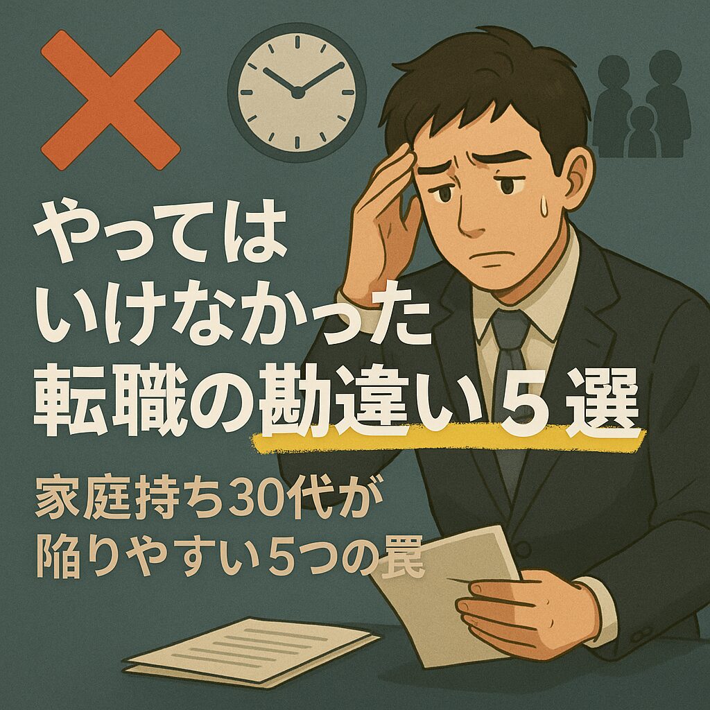 【失敗経験から学んだ】やってはいけなかった転職の勘違い5選