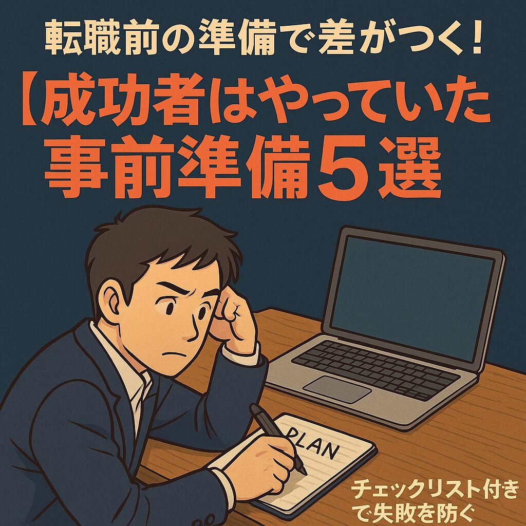 【実録】転職で成功する人がやっていた“事前準備”5選｜失敗を防ぐチェックリスト