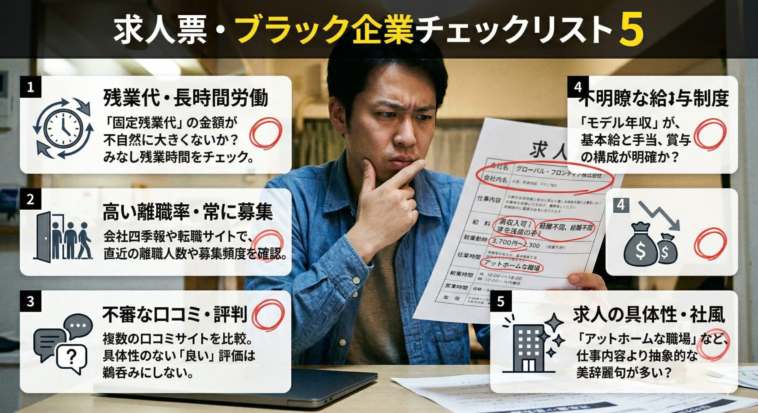ブラック企業チェックリスト5項目
