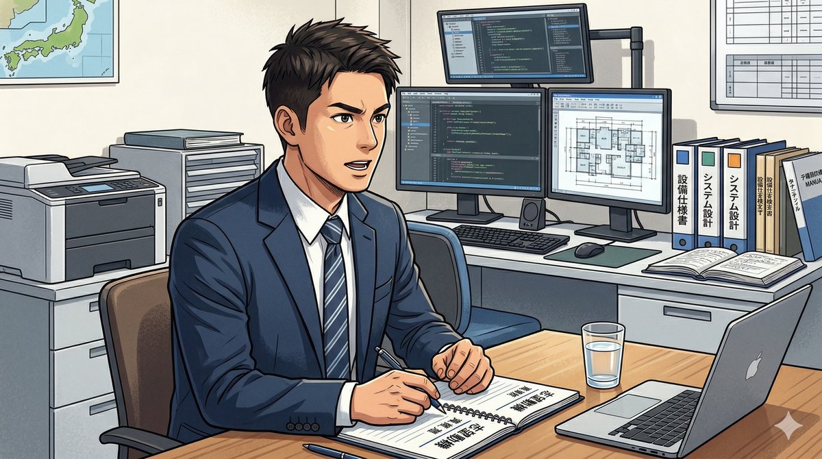 面接で志望動機を話す男性