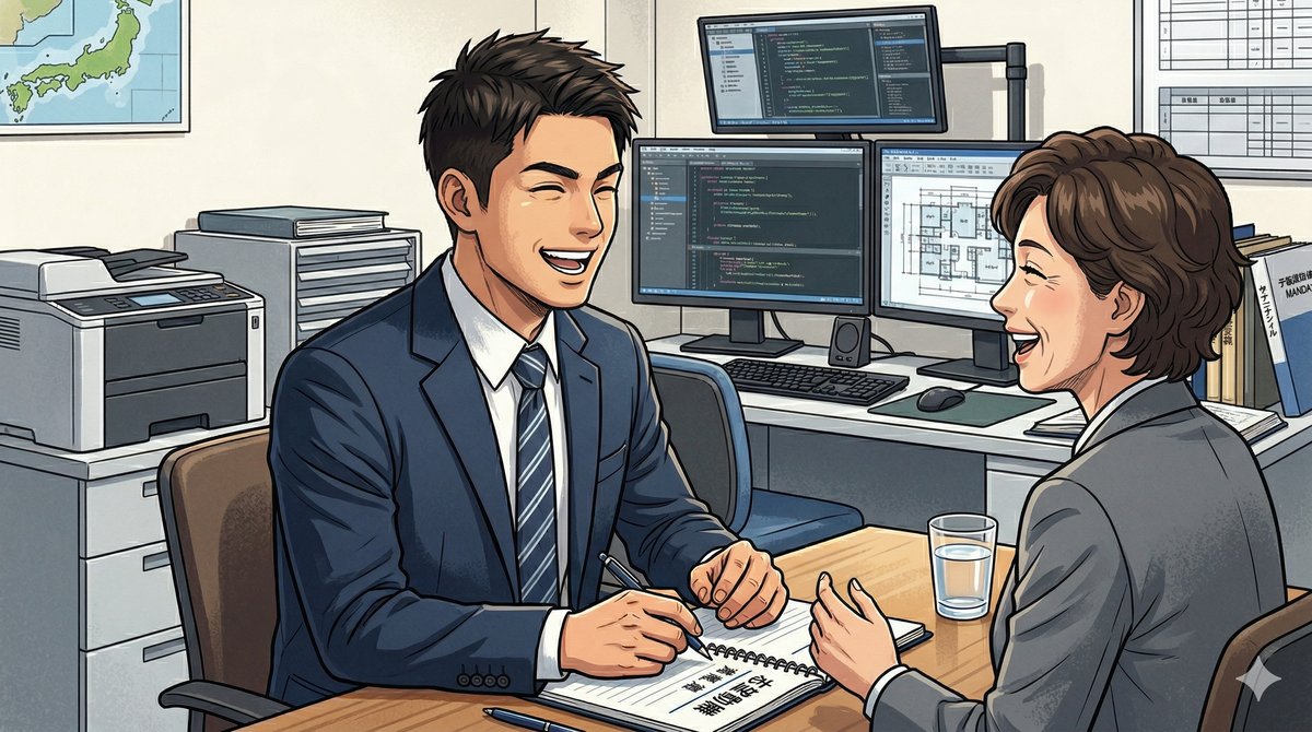 内定につながった面接の会話イメージ