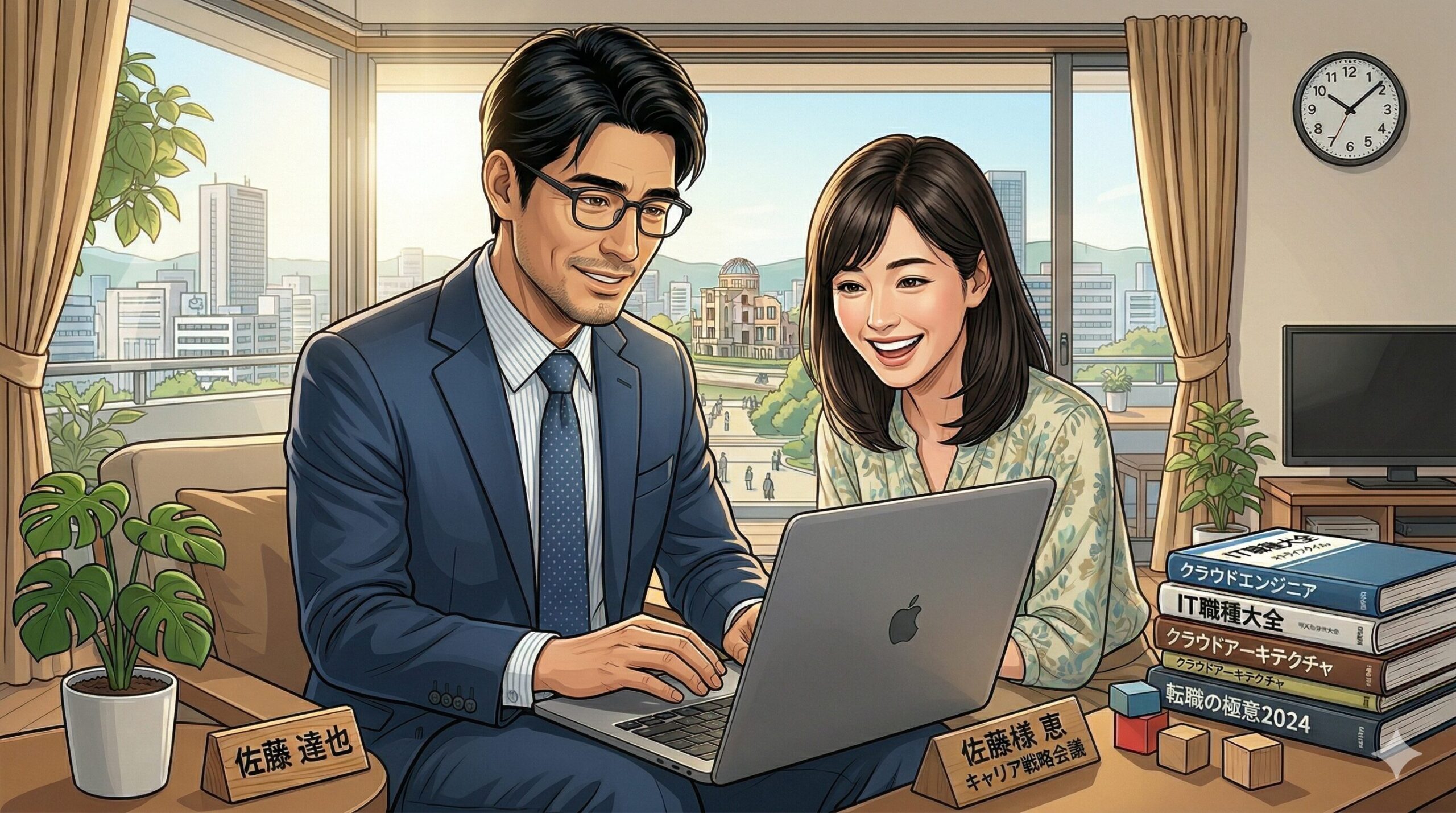 転職後テレワークで働く男性