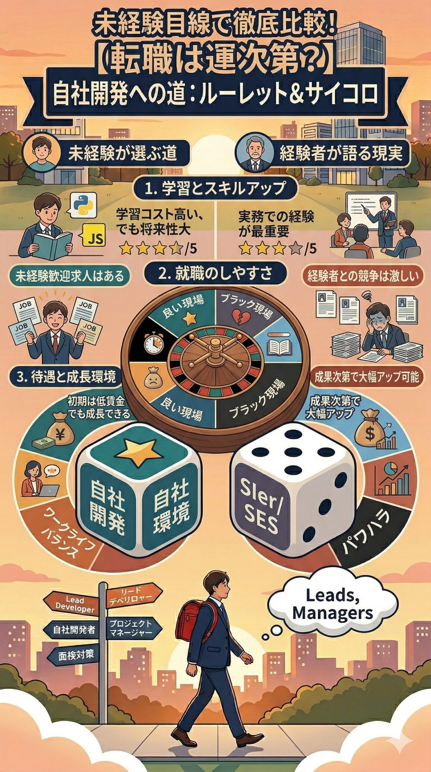 SESvs自社開発・未経験目線の比較